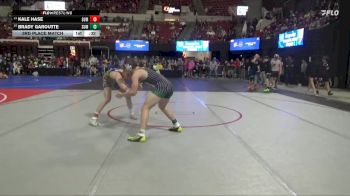 160 lbs 3rd Place Match - Brady Garoutte, Moorcroft Mat Masters vs Kale Hase, HWC SWAT