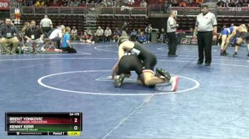 2A-175 lbs Quarterfinal - Kenny Kerr, North Fayette Valley vs Brent Yonkovic, West Delaware, Manchester