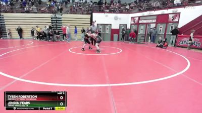 105 lbs Quarterfinal - Tysen Robertson, Midwest Xtreme Wrestling vs Jensen Fears, Terre Haute South