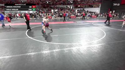 95 lbs Quarterfinal - Holly Wollin, Parkview Albany Youth Wrestling vs Abigail Kolstad, Luxemburg-Casco Wrestling Club