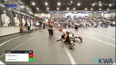 100 lbs Quarterfinal - Alexander Tessneer, Norman Grappling Club vs Jakobe Robinson, Plainview Youth Wrestling Club