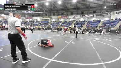 98 lbs Quarterfinal - Bryson Peterson, Team Champs (MT) vs Jacob Solley, Pikes Peak Warriors