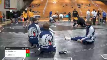 106 lbs Quarterfinal - Trent Uhler, New Oxford vs Levi Snyder, Spring Grove