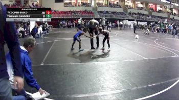 62 lbs 1st Place Match - Cooper Sadlo, Amherst Wrestling Club vs Damani Sanders, Sherman Challengers