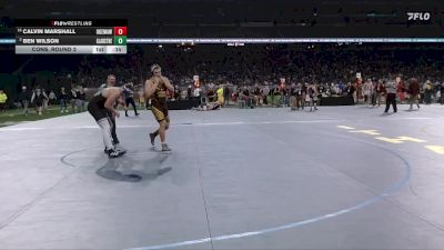 D3-215 lbs Cons. Round 2 - Calvin Marshall, Ogemaw Heights HS vs Ben Wilson, Gladstone HS