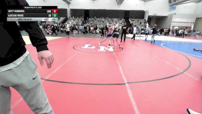 127-I2 lbs 3rd Place - Jett Kimmel, Linden Street Wrestling Club vs Lucas Ruiz, Old Bridge