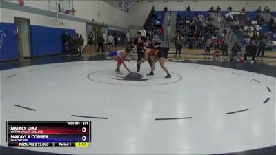 131 lbs Champ. Round 1 - Makayla Correa, Unattached vs Nataly Diaz, Victor Valley College