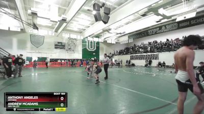 120 lbs Champ. Round 2 - Anthony Angeles, Ontario vs Andrew McAdams, Simi Valley