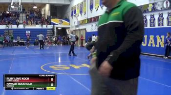 135 lbs Cons. Round 3 - Navaeh Rockhold, WARREN vs Ruby Love Koch, Curtis (Girls)