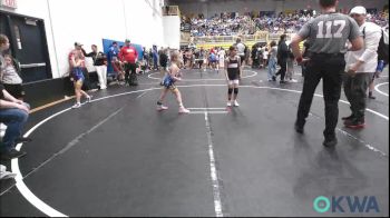 58-62 lbs Round Of 16 - Blakelee Vinson, Weatherford Youth Wrestling vs Raighan Pemberton, Newkirk Takedown Club