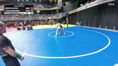 5A 165 lbs Cons. Semi - John Humphries, College Station vs Preston Kepler, Comal Smithson Valley