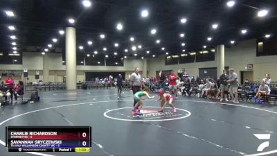 62 lbs Placement (4 Team) - Charlie Richardson, Stormettes vs Savannah Gryczewski, TN AAU-Williamson County WC