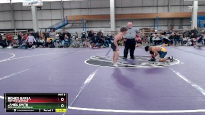 115 lbs Round 3 - James Smith, Lions Youth Wrestling vs Romeo Barba, Fighting Squirrels