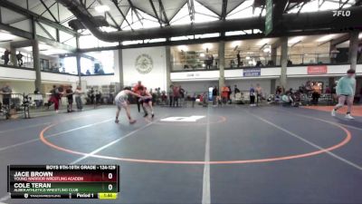 124-129 lbs Semifinal - Cole Teran, Alber Athletics Wrestling Club vs Jace Brown, Young Warrior Wrestling Academ