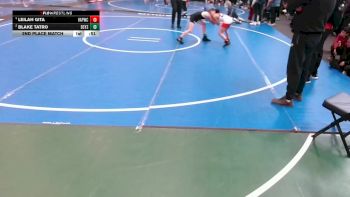 75 lbs 2nd Place Match - Blake Tatro, Dripping Springs Youth Sports vs Leilah Gita, Heart And Pride Wrestling Club