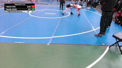 75 lbs 2nd Place Match - Blake Tatro, Dripping Springs Youth Sports vs Leilah Gita, Heart And Pride Wrestling Club