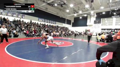 150 lbs 5th Place Match - Zhen McGill, El Toro vs Alexander Marin, Corona