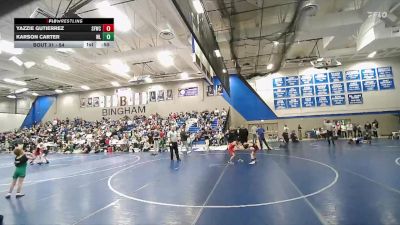 54 lbs Champ. Round 2 - Yazzie Gutierrez, Salt Flats Wrestling Club vs Karson Carter, Ravage