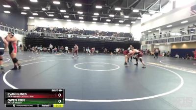 285 lbs Semifinal - Owen Firm, Victor Valley vs Evan Glines, Sacramento City College