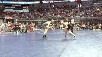 1A-150 lbs Cons. Round 2 - Abe McGill, Woodbury Central vs Keaton Gates, West Branch