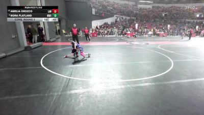 60 lbs Cons. Round 3 - Amelia Orozco, LAW vs Nora Flatland, Mukwonago Wrestling Club