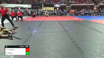 50 lbs Quarterfinal - Tate Lehner, Glasgow Wrestling Club vs Dayton Riffel, Billings Wrestling Club