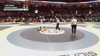 126 lbs Cons. Quarters - Michael Rusinko, Strongsville vs Josh Zimmer, Teays Valley