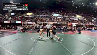 A - 118 lbs Quarterfinal - Rowen Lundgren, Lockwood (Billings) vs Philip Westrick, Lockwood (Billings)