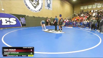 285 lbs Champ. Round 3 - Martin Gonzales, Western vs Chad Troxler, Liberty (Bakersfield)