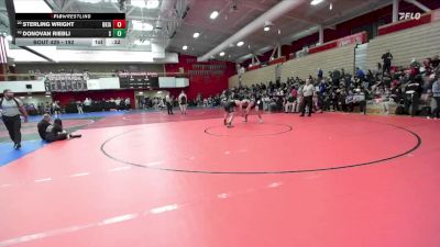 192 lbs Cons. Round 1 - Sterling Wright, Ukiah vs Donovan Riebli, Sonoma Valley