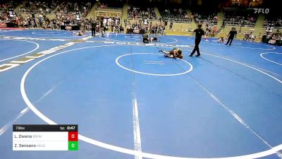 73 lbs Semifinal - Landon Owens, Broken Bow Youth Wrestling vs Zaiden Sensano, Mojo Grappling Academy