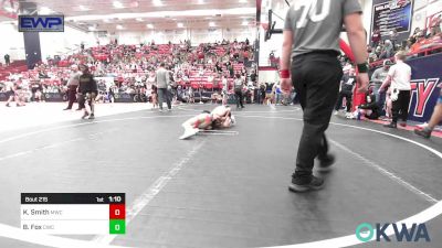 80 lbs Quarterfinal - Kyan Smith, Maize Wrestling Club vs Baze Fox, Cowboy Wrestling Club