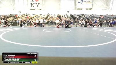 80 lbs Cons. Round 3 - Tanner Grunert, Beaver River Wrestling vs Kyle Oakes, Club Not Listed