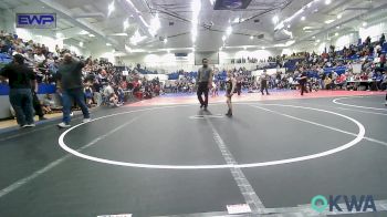 46 lbs Quarterfinal - Ronnie Leyba, Team Tulsa Wrestling Club vs Brady Cowett, Warner Eagles Youth Wrestling