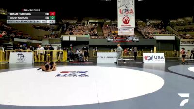 Schoolboys - 84 lbs Quarters - Aiden Garcia, Scotsmen Wrestling Club vs Nixon Herrera, 951 Wrestling Club