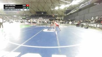 Boys 1A 157 lbs Cons. Semi - Jett Johnson, La Center vs Nolen Nelson, Castle Rock