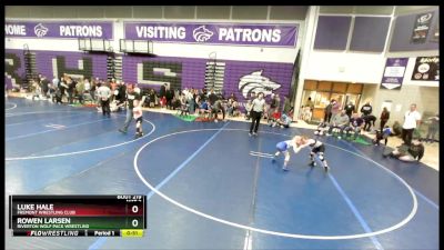 67 lbs Quarterfinal - Rowen Larsen, Riverton Wolf Pack Wrestling vs Luke Hale, Fremont Wrestling Club