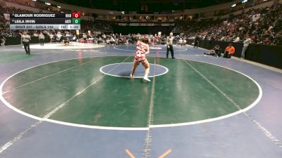 Girls 145 lbs Quarterfinal - Glamour Rodriguez, Rio Grande vs Leila Irvin, Artesia