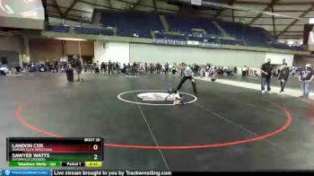 33-36 lbs Semifinal - Landon Cox, Warden Elite Wrestling vs Sawyer Watts, Eatonville Cruisers