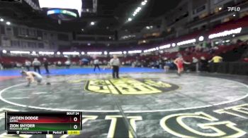 132 lbs Champ. Round 1 - Zion Snyder, Mountain View vs Jayden Dodge, Nampa