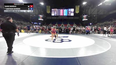 130 lbs Champ. Rd Of 64 - Saige Maddux, CA vs Addyson Bowers, IA