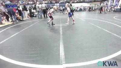 54 lbs Rr Rnd 3 - Elowen Upton, Harrah Little League Wrestling vs Nevalee Petty, Skiatook Youth Wrestling