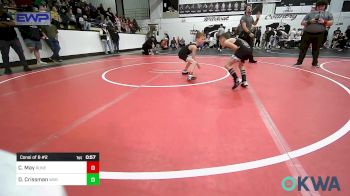 55 lbs Consi Of 8 #2 - Clinton May, Runestone vs Declan Crissman, Warner Eagles Youth Wrestling