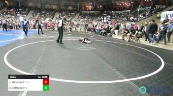 40 lbs 5th Place - Johnny Weisinger, Wyandotte Youth Wrestling vs Bodee Coffman, Piedmont