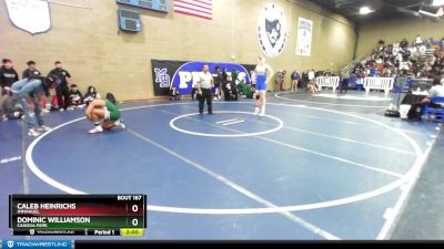 160 lbs Champ. Round 1 - Caleb Heinrichs, Immanuel vs Dominic Williamson, Canoga Park