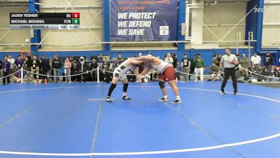 285 lbs Cons. Round 3 - Jaden Tesher, Rhode Island College vs MICHAEL MOUSSA, Plymouth State