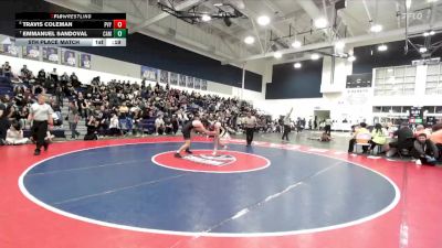 165 lbs 5th Place Match - Emmanuel Sandoval, Camarillo vs Travis Coleman, Paloma Valley