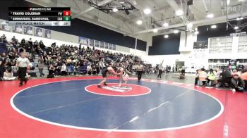 165 lbs 5th Place Match - Emmanuel Sandoval, Camarillo vs Travis Coleman, Paloma Valley