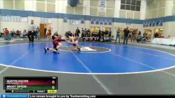 102 lbs Round 1 (4 Team) - Brody Gipson, Brownsburg vs Austyn Kolter, East Central