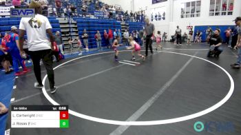 54-58 lbs Final - Laneigh Jo Cartwright, Choctaw Ironman Youth Wrestling vs Juliette Rosas 2, OKC Saints Wrestling